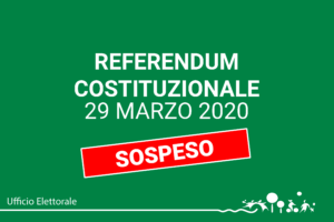 Sospensione referendum 29 marzo 2020