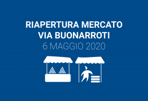 Riapertura mercato di via Buonarroti da mercoledì 6 maggio 2020