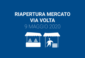 Riapertura mercato di via Volta da sabato 9 maggio 2020