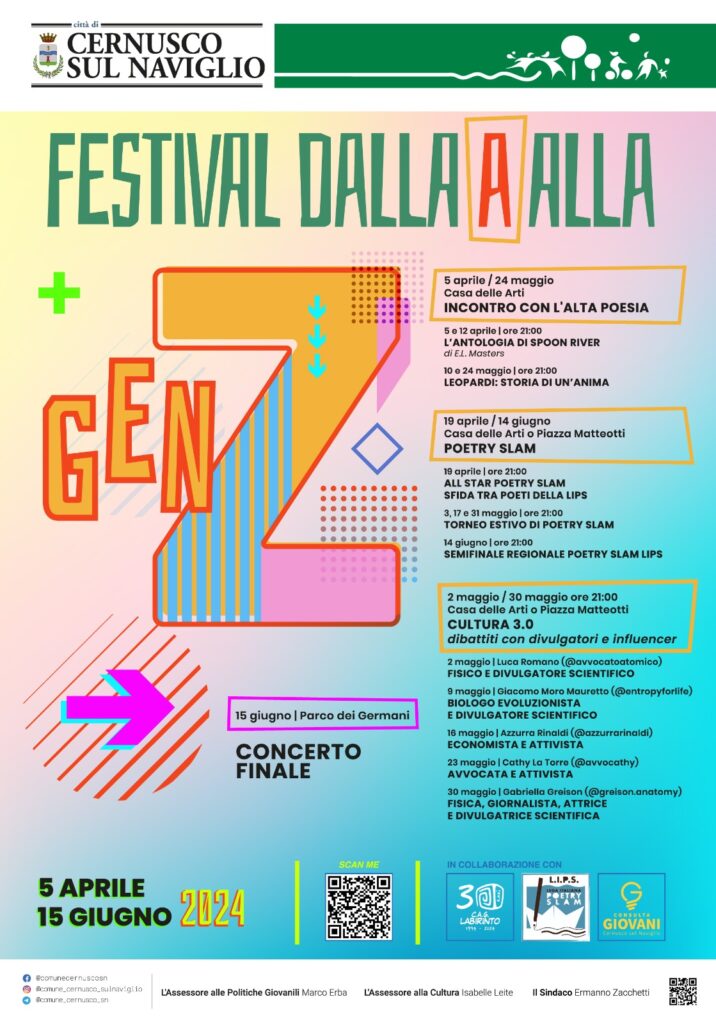 manifesto festival dalla a alla gen z